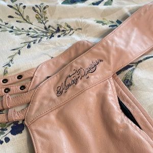 Harley Davidson leather motorcycle chaps. Size XS to S and short. (I’m 5’2)